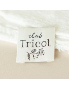 Etiqueta tejida para coser Club de tejido
