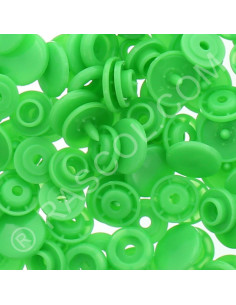 Bolsa de 25 botones de resina KAM redondos - Verde claro