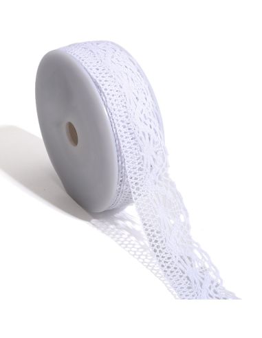 Encaje Leya 40mm - Blanco