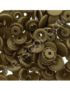 Bolsa de 25 broches de resina KAM redondas - Bronce