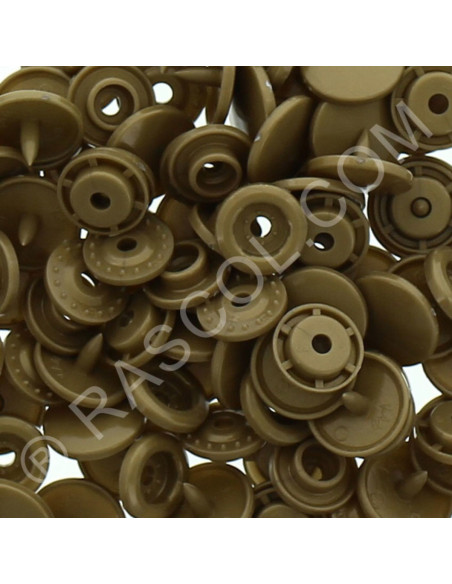 Bolsa de 25 broches de resina KAM redondas - Bronce