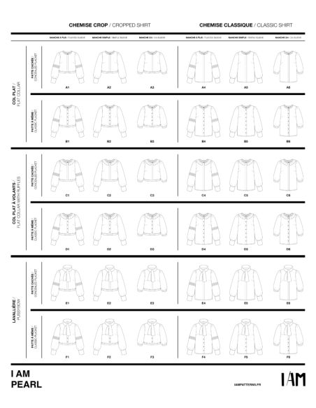 Patrón de blusas y tops Pearl - I am patterns