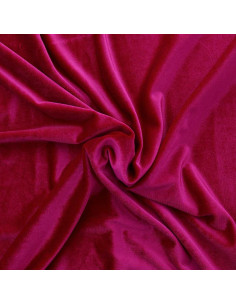 Tejido de terciopelo elástico - Fucsia