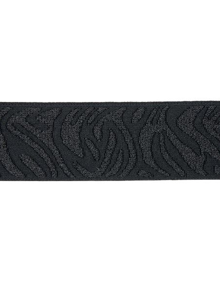 Elástico cebra - Negro y lurex negro