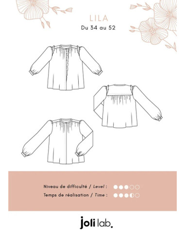 Patrón de blusa Lila - Joli Lab