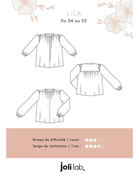 Patrón de blusa Lila - Joli Lab