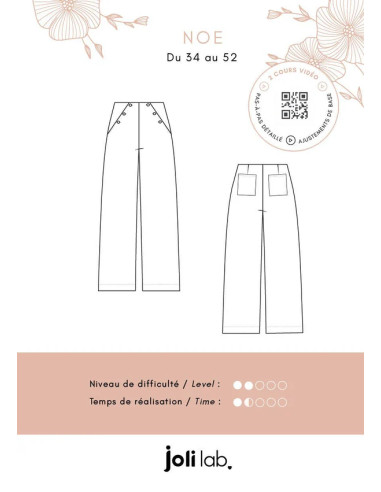 Patrón de pantalón Noé - Joli Lab