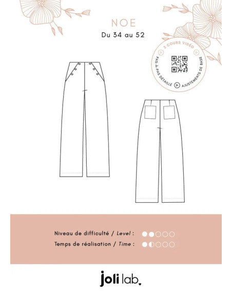 Patrón de pantalón Noé - Joli Lab
