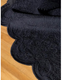 Tejido bordado inglés Luna negro - My Dress Made