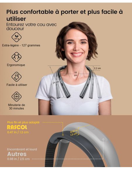 Lámpara manos libres de cuello recargable Rascol
