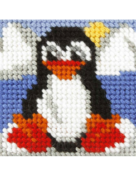 Kit de lienzo para niños - El pingüino