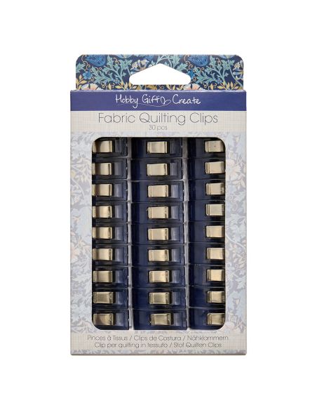 Juego de 30 pinzas para tela - Colección flores azules