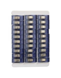 Juego de 30 pinzas para tela - Colección flores azules 2