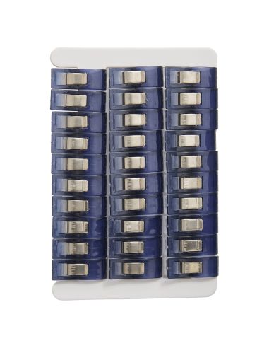 Juego de 30 pinzas para tela - Colección flores azules