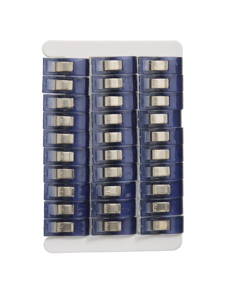 Juego de 30 pinzas para tela - Colección flores azules