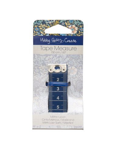 Cinta métrica de costura 150 cm - Colección flores azules