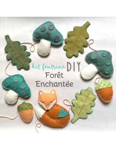 Kit de fieltro DIY bosque encantado