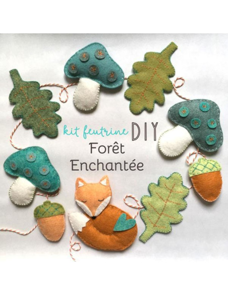 Kit de fieltro DIY bosque encantado
