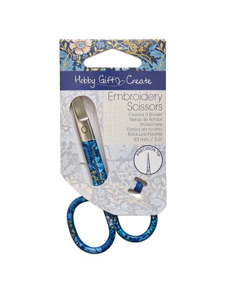 Tijeras de bordado 9 cm - Colección flores azules