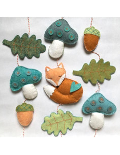Kit de fieltro DIY bosque encantado 2