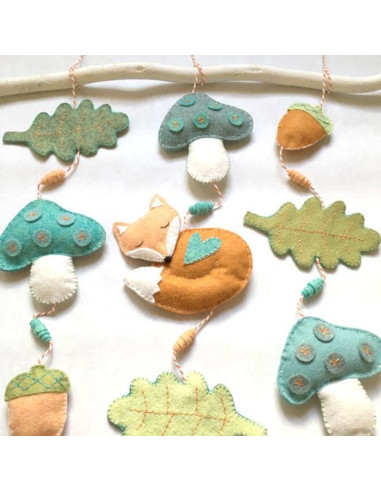 Kit de fieltro DIY bosque encantado