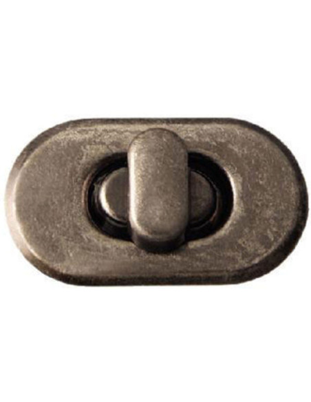 Torno ovalado para bolsas - Plata antigua