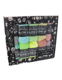 Caja de 10 hilos fosforescentes Scheepjes Glow Up