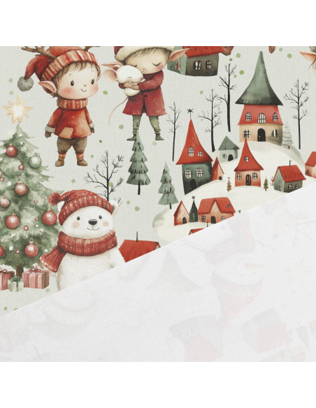 Tejido de algodón premium - Elfos de Navidad
