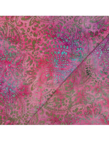 Tejido de viscosa batik Kaona - Rosa