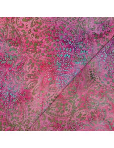 Tejido de viscosa batik Kaona - Rosa