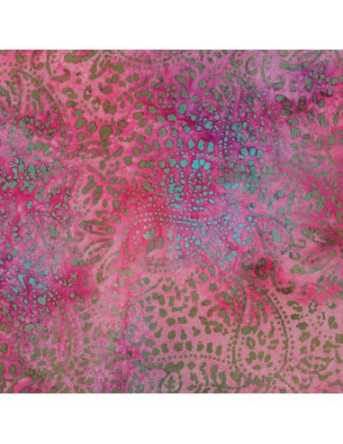 Tejido de viscosa batik Kaona - Rosa