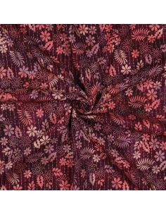 Tejido de viscosa batik Théa - Cereza