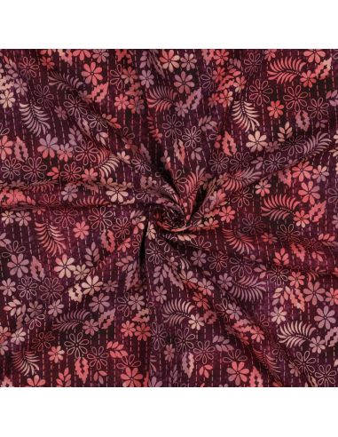 Tejido de viscosa batik Théa - Cereza