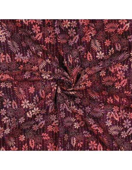 Tejido de viscosa batik Théa - Cereza