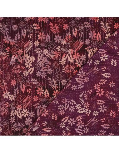 Tejido de viscosa batik Théa - Cereza