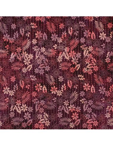 Tejido de viscosa batik Théa - Cereza