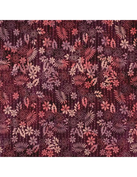 Tejido de viscosa batik Théa - Cereza