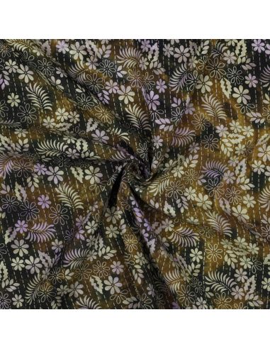 Tejido de viscosa batik Théa - Verde