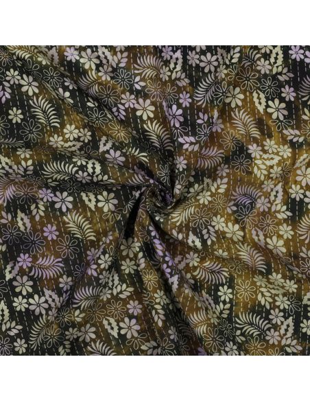 Tejido de viscosa batik Théa - Verde