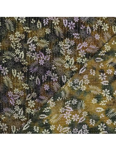 Tejido de viscosa batik Théa - Verde