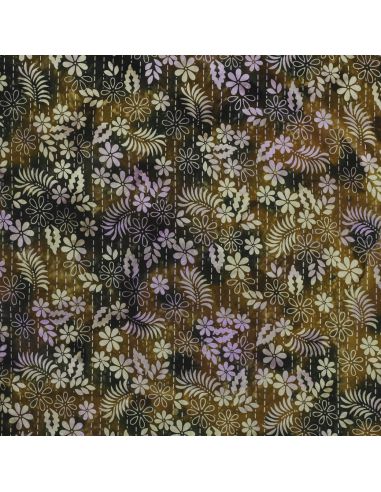 Tejido de viscosa batik Théa - Verde