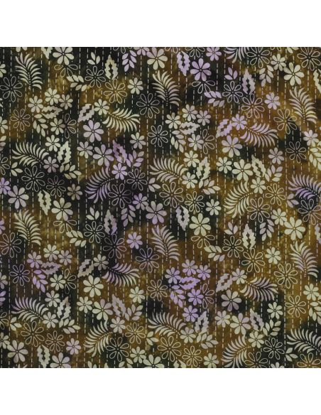 Tejido de viscosa batik Théa - Verde