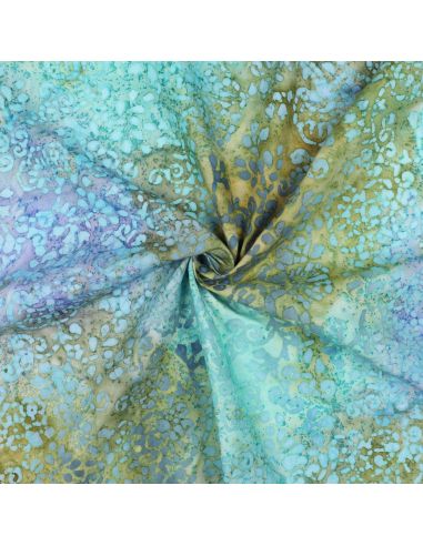 Tejido de viscosa batik Talia - Turquesa