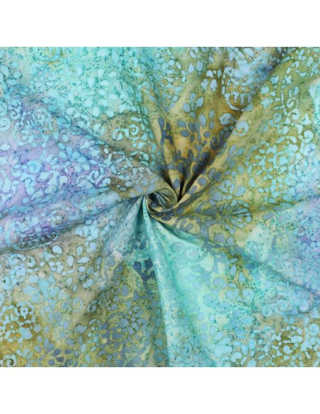 Tejido de viscosa batik Talia - Turquesa