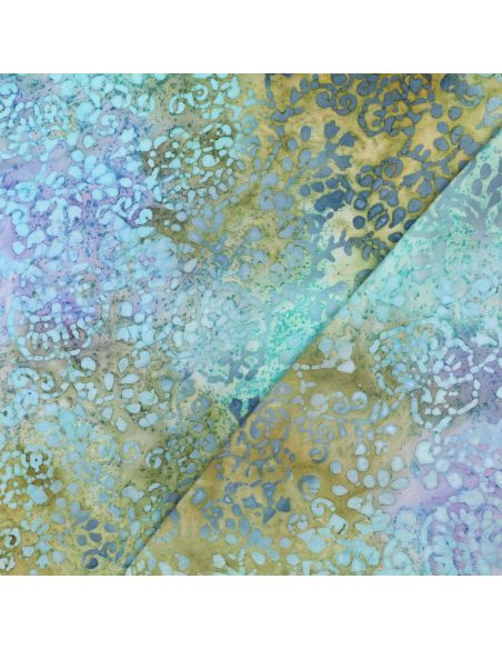 Tejido de viscosa batik Talia - Turquesa