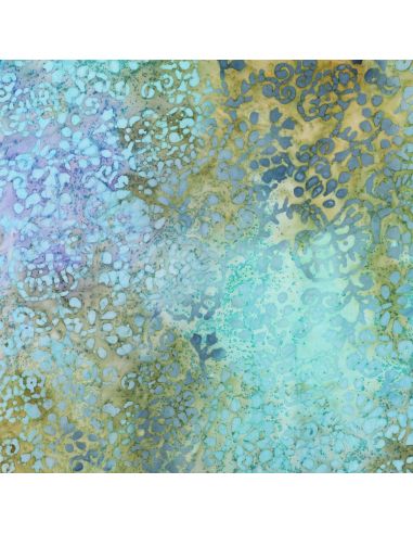 Tejido de viscosa batik Talia - Turquesa