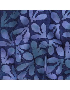 Tejido de viscosa batik Lagon - Azul marino