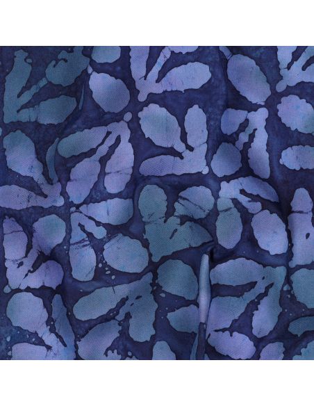 Tejido de viscosa batik Lagon - Azul marino