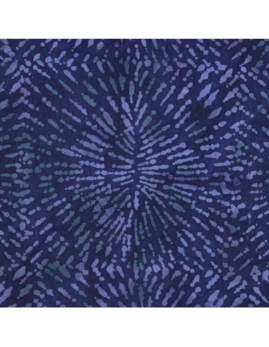 Tejido de viscosa batik Keona - Azul marino