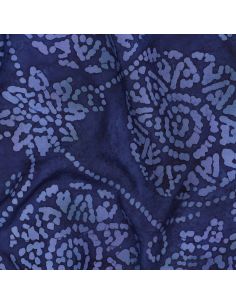 Tejido de viscosa batik Eliora - Azul marino